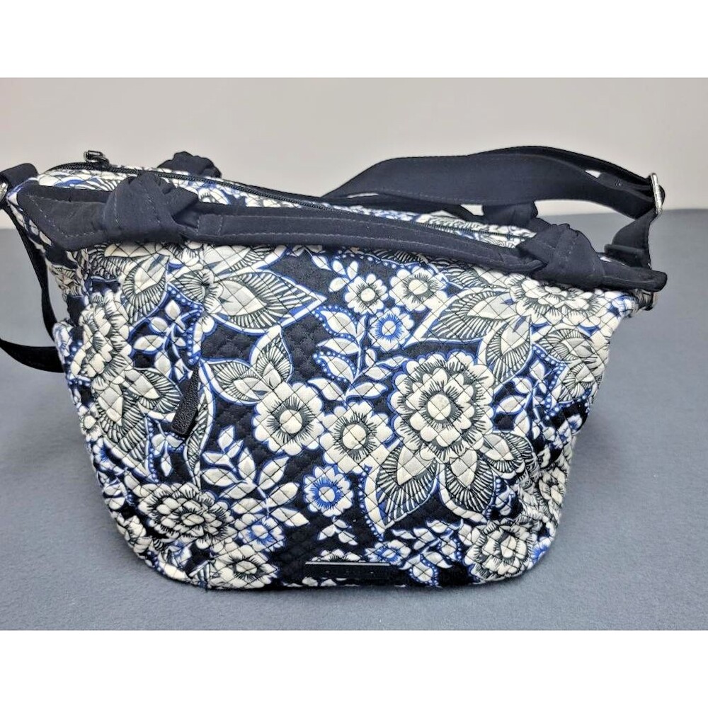 Vera Bradley Shoulder Bag Snow Lotus Hadley On the Go Satchel Retired